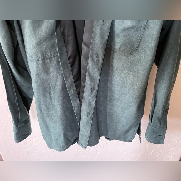 Oscar De La Renta| Teal Velvety Button Down Long Sleeve Blouse, Size Small••• - Picture 5 of 14